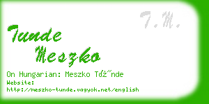 tunde meszko business card